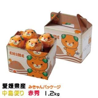 <img class='new_mark_img1' src='https://img.shop-pro.jp/img/new/icons1.gif' style='border:none;display:inline;margin:0px;padding:0px;width:auto;' />みかん 中島みかん みきゃんパッケージ 中島便り 赤秀 1.2kg 8〜12玉 愛媛県産 JAえひめ中央 中島選果場 【11月上旬より順次発送】