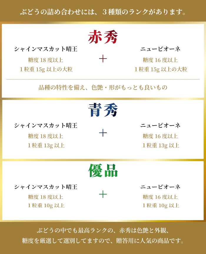 ぶどう 詰め合わせ 赤秀 2Lサイズ ニューピオーネ 500g×1房 シャイン