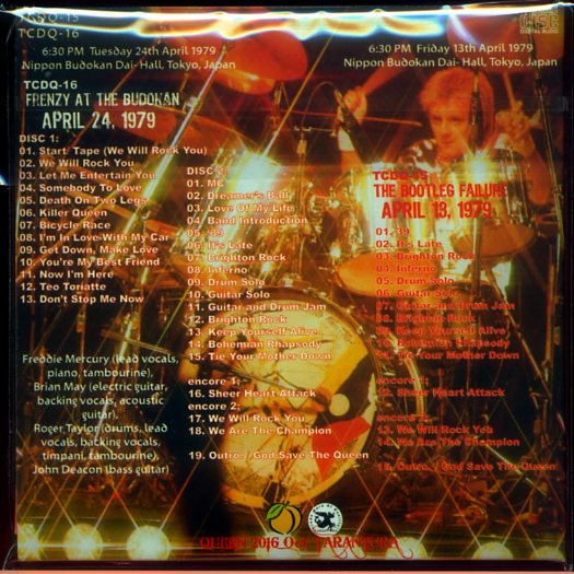 Queen “Frenzy At The Budokan and The Bootleg Failure”-2 CD w/ the 1 CD  bonus disc Tarantura - CD museum Pb