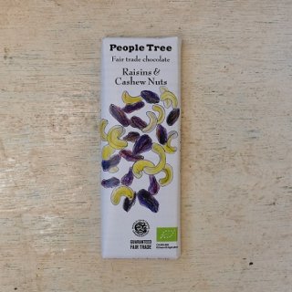 Fair trade chocolate レーズン＆カシューナッツ---people tree