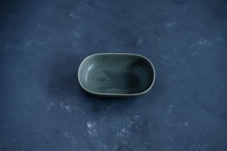 yumiko iihoshi porcelain　ReIRABO Oval plate S color:winter night gray