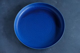 yumiko iihoshi porcelain　ReIRABO Round plate 27.5cm color:offshore blue
