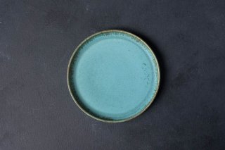 宮本めぐみ　トルコ釉 shallow plate 5.5in [ラスト1点]