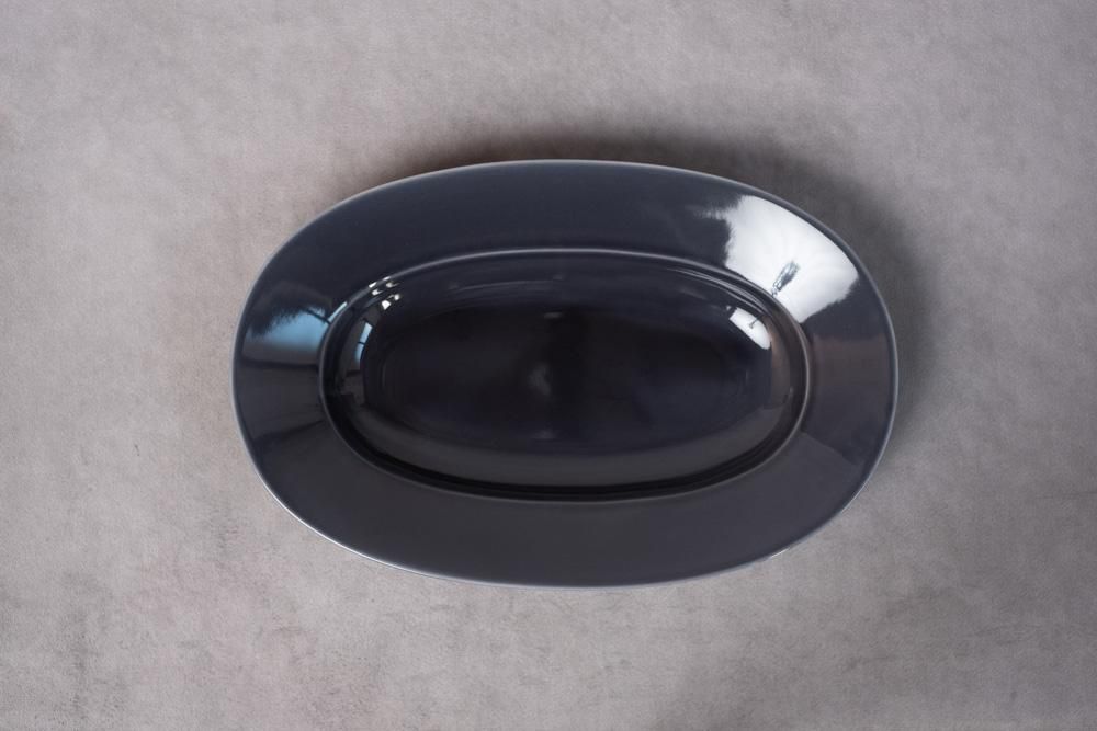 イイホシユミコ　オーバル皿　リム皿　グレー　ホワイト　チェック＆ストライプ吉祥寺 イイホシユミコ オーバル皿 リム皿 グレー ホワイト チェック