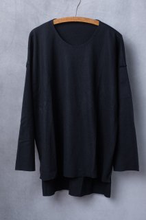 【別注】daska　Basic Pullover ニット color : 黒 [ラスト1点]