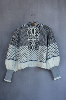 <img class='new_mark_img1' src='https://img.shop-pro.jp/img/new/icons13.gif' style='border:none;display:inline;margin:0px;padding:0px;width:auto;' />ASEEDONCLOUD　kiokushi knit blouse ニットブラウス Off white [ラスト1点]