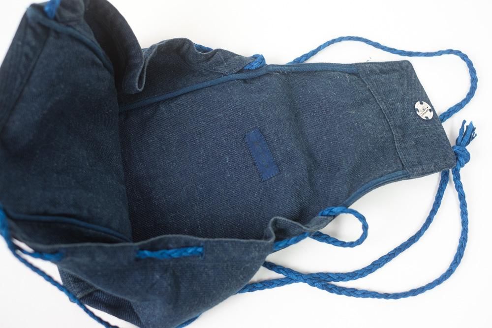 綾織大麻風呂敷バッグ (草木染め) 藍×胡桃 / MITTAN通販 ミッタン