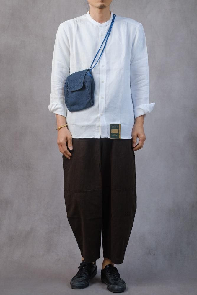 MITTAN 綾織大麻風呂敷バッグ 藍×胡桃 綾織大麻風呂敷バッグ (草木染め) 藍×胡桃 / MITTAN通販 ミッタン