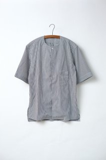ASEEDONCLOUD Handwerkershort sleeve shirt   Black stripe [饹1]