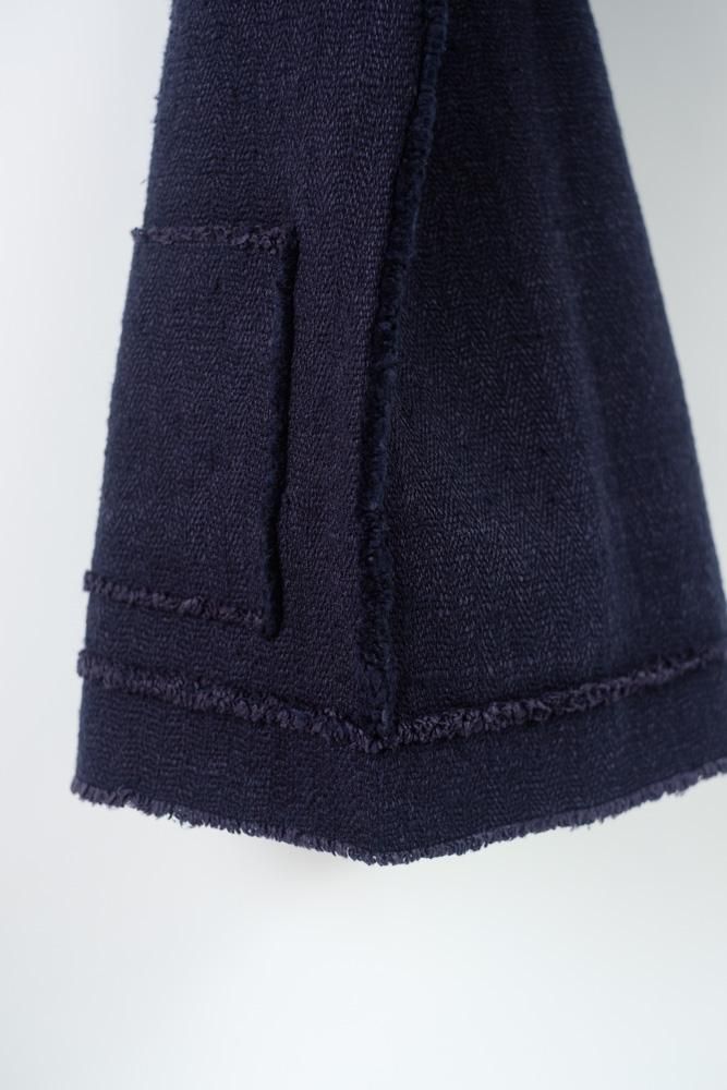 【美品/タグ付き】MITTAN ガラ紡コート　CT-14 濃紺 27cd435ca7ccf6669f796b68f08989