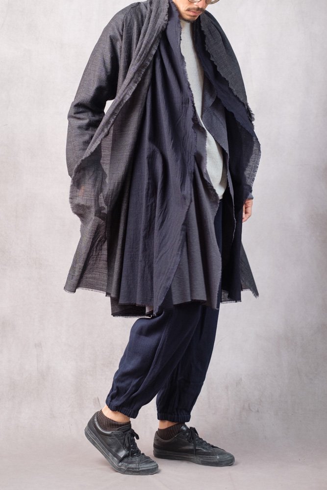 三重織綿絹毛麻ジャケット 墨黒がさね / MITTAN通販 ミッタン | TOCAKU