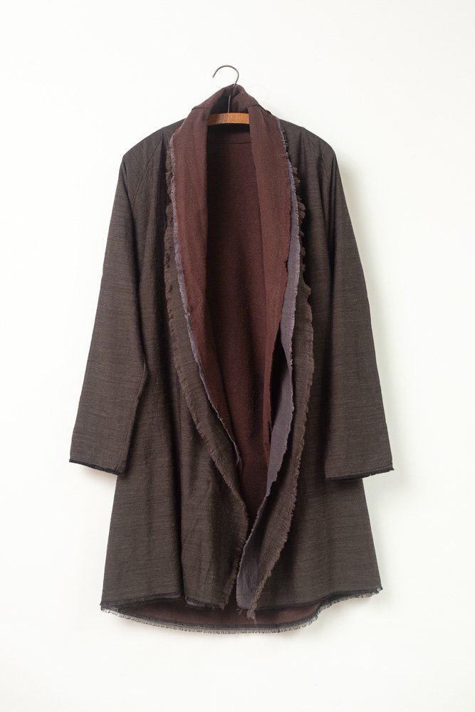 【新品】  MITTAN / ミッタン | 三重織 綿 絹 毛 麻ジャケット | 3 | 紺がさね | メンズ