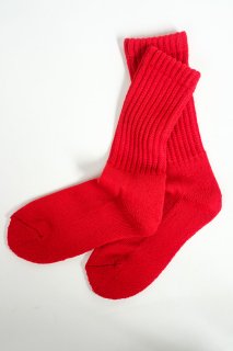 <img class='new_mark_img1' src='https://img.shop-pro.jp/img/new/icons13.gif' style='border:none;display:inline;margin:0px;padding:0px;width:auto;' />ROTOTO　LOOSE PILE CREW SOCKS  Red