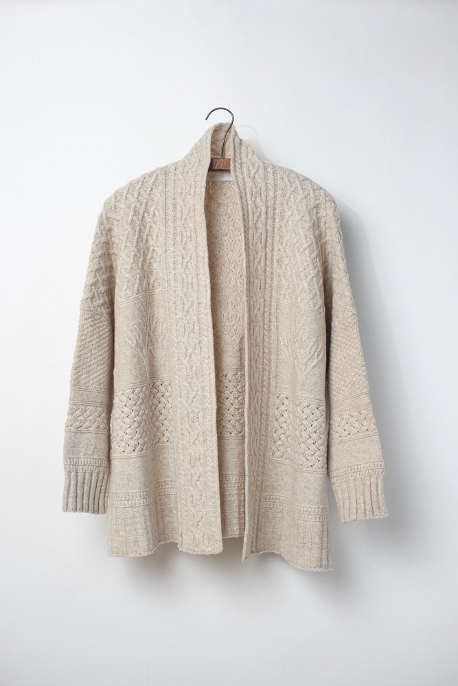 Cable big cardigan カーディガン Off white / ASEEDONCLOUD通販