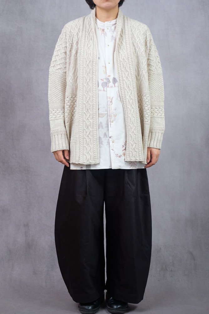 Cable big cardigan カーディガン Off white / ASEEDONCLOUD通販