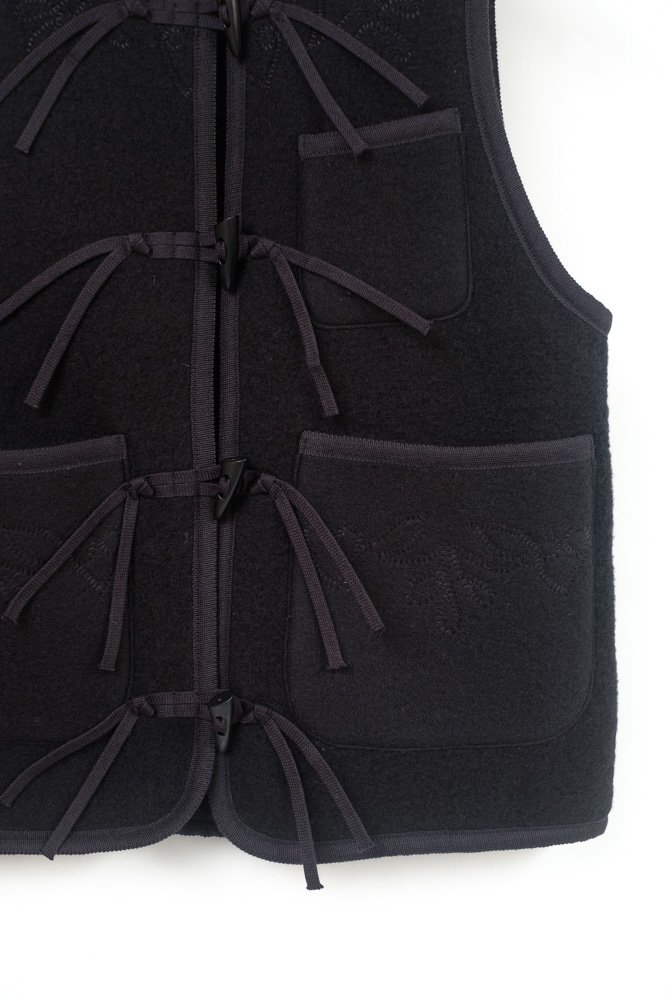 Kigansai fleece vest ベスト Black / ASEEDONCLOUD通販 アシードン 