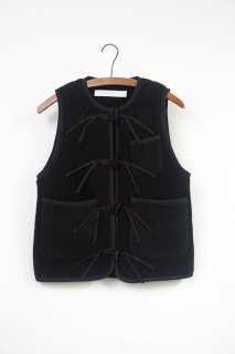 ASEEDONCLOUDKigansai fleece vest ٥  Black