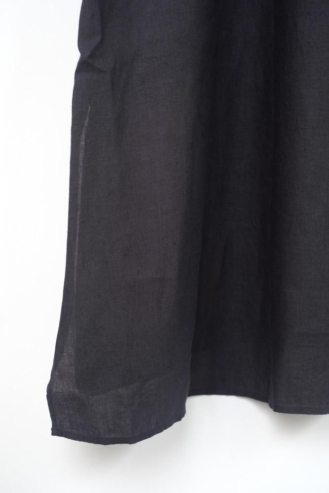 やわらか大麻ロングシャツ 墨黒 / MITTAN通販 ミッタン | TOCAKU