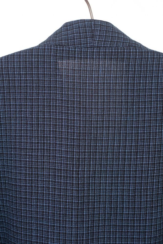 毛亜麻格子ジャケット 濃紺格子 / MITTAN通販 ミッタン | TOCAKU