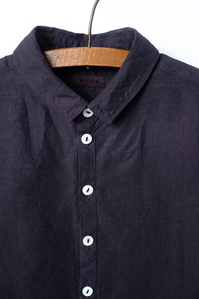 大麻シャツ 2 高密度 墨黒 / MITTAN通販 ミッタン | TOCAKU(トカク)