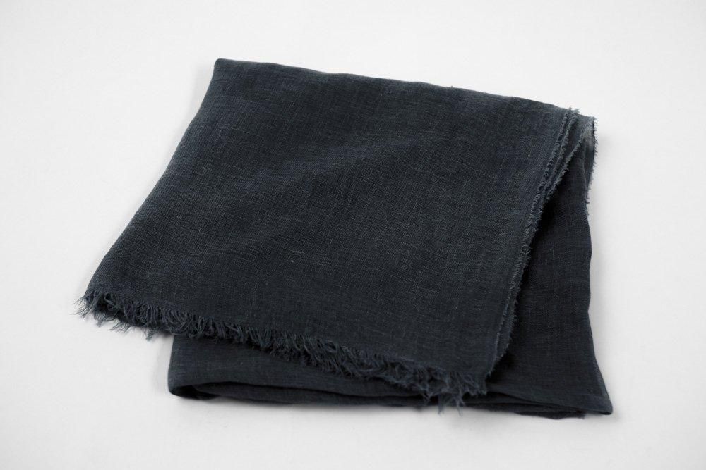 【海外 正規品】 薄手大麻四角ストール 黒 TOCAKU(トカク) | ミッタン MITTAN通販 / 小物