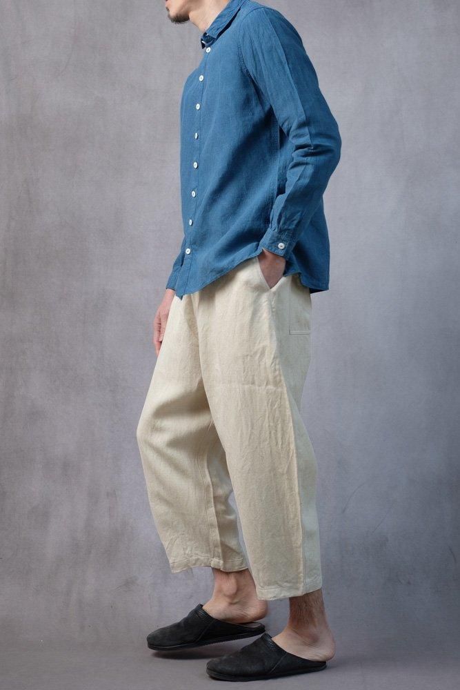 mittan 麻　パンツ　サイズ2 MITTAN / 亜麻苧麻ロングパンツ 墨黒 PT-91 / unisex – PINT_MN