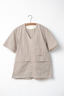 <img class='new_mark_img1' src='https://img.shop-pro.jp/img/new/icons13.gif' style='border:none;display:inline;margin:0px;padding:0px;width:auto;' />ASEEDONCLOUD Handwerkershirt vest ġCamel check [饹1]