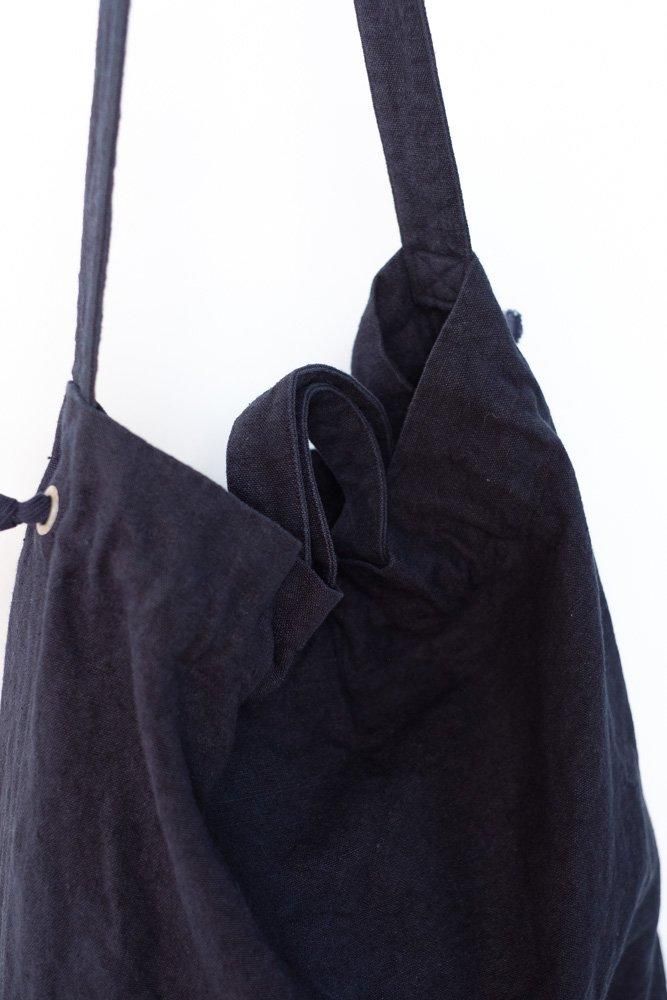 MITTAN 亜麻苧麻残布バッグ 濃紺 亜麻苧麻残布ミニバッグ 濃紺 / MITTAN通販 ミッタン | TOCAKU