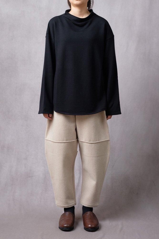 MITTAN スーパー120’sウール裏毛モックネック スーパー120'sウール裏毛モックネック 黒 / MITTAN通販 ミッタン