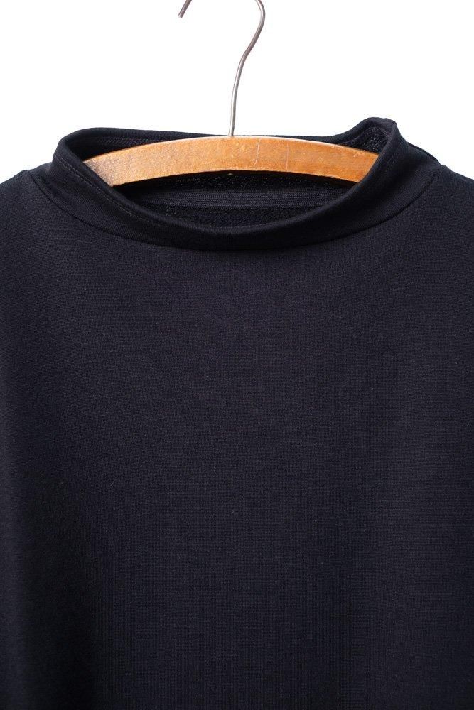 スーパー120'sウール裏毛モックネック 黒 / MITTAN通販 ミッタン