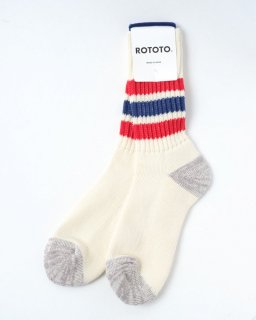 <img class='new_mark_img1' src='https://img.shop-pro.jp/img/new/icons13.gif' style='border:none;display:inline;margin:0px;padding:0px;width:auto;' />ROTOTOCOARSE RIBBED OLDSCHOOL CREW SOCKSChil Red/Blue