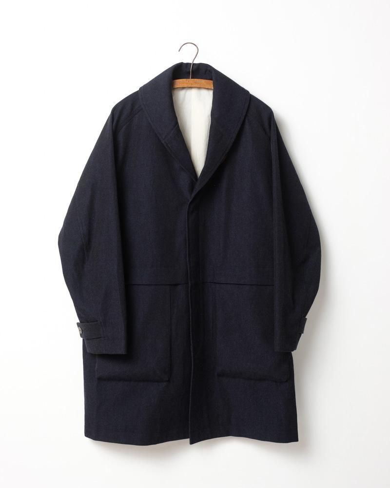 【美品/タグ付き】MITTAN ガラ紡コート　CT-14 濃紺 MITTAN CT-14 OCガラ紡コート 生成 | Routes*Roots