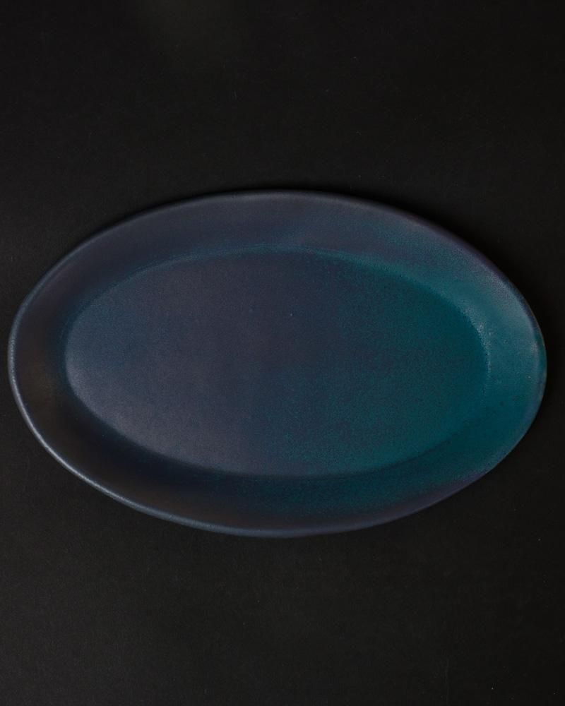 インディゴブルーオーバル皿 / うつわ作家 宮本めぐみ 通販 TOCAKU(トカク)