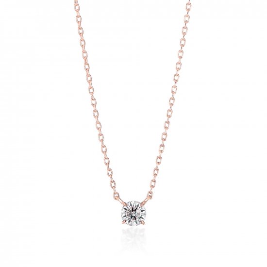 Engagement Necklace 4Prongs   (K18PG)