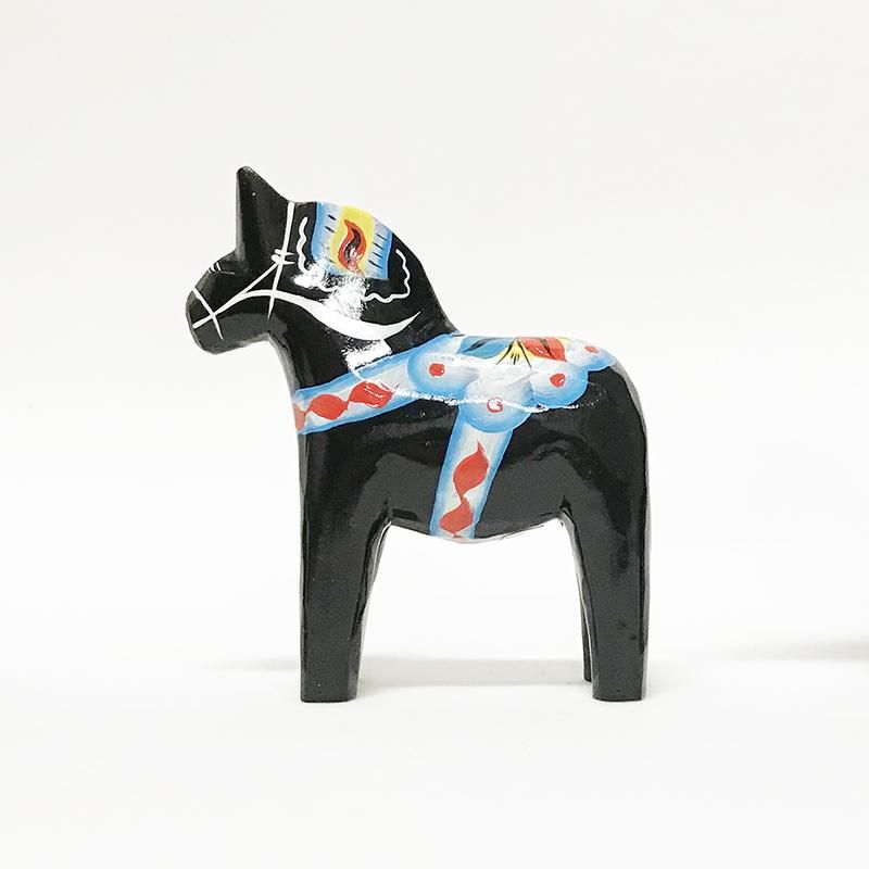 ダーラナホース | ブラック 10cm - 北欧雑貨のLiLiCoCo(リリココ