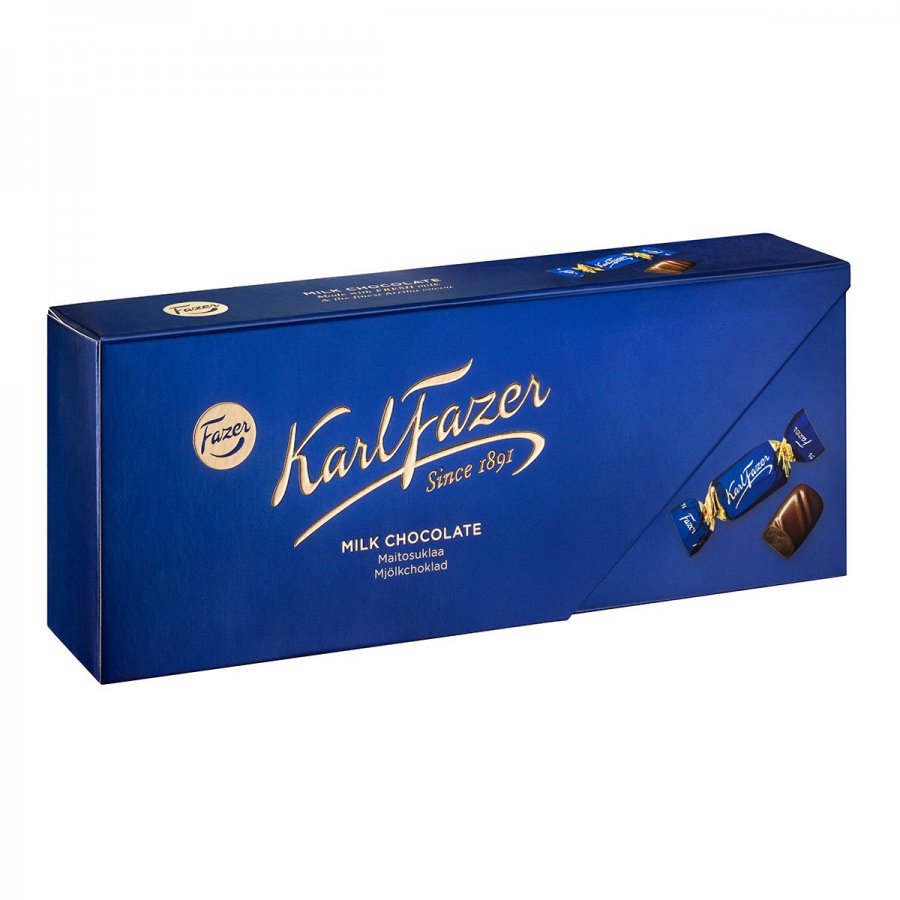 ミルクチョコレート カール・ファッツェル 大ボックス ( 箱入り / 270ｇ / 約38個入り )KARL FAZER ファッツェル -  北欧雑貨のLiLiCoCo(リリココ)｜LiLiCoセレクトの通販サイト