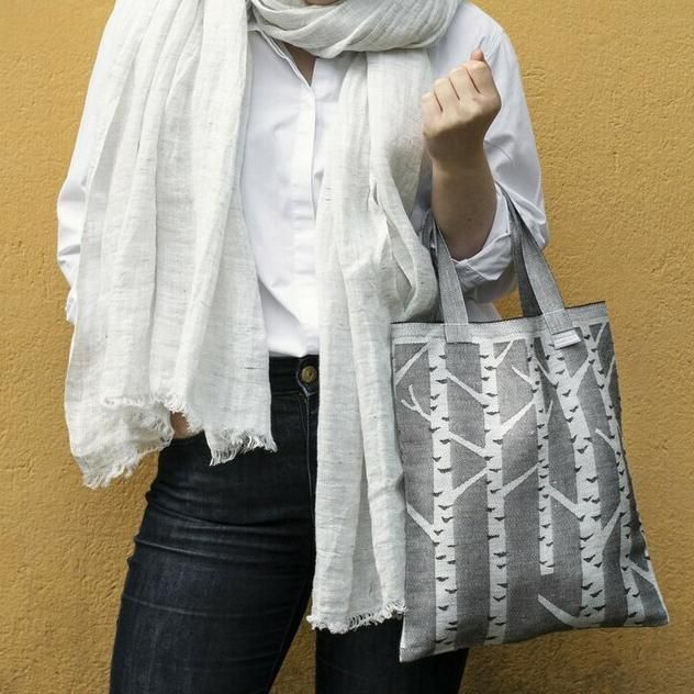 送料無料】リネンコットンバッグ KOIVU(コイヴ) 白樺 ホワイト