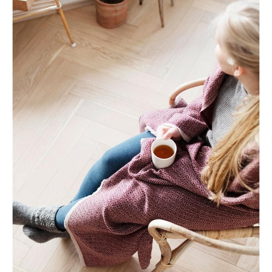 SALE】メリノウールブランケット 150x170cm ボルドー KOLI(コリ