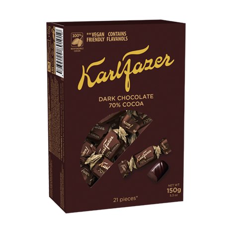 ダークチョコレート 70％ ミニボックス カール・ファッツェル KARL FAZER ( 箱入り / 150ｇ / 21個入り ) -  北欧雑貨のLiLiCoCo(リリココ)｜LiLiCoセレクトの通販サイト