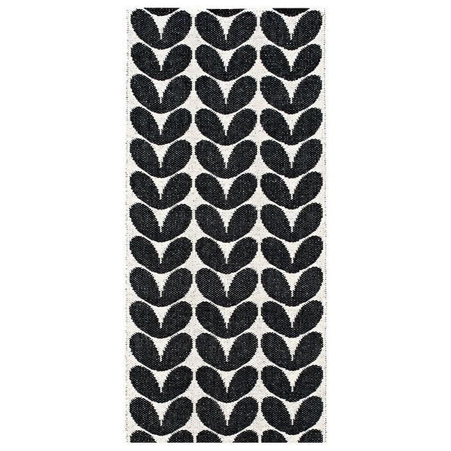 人気 プラスチックラグ 150×70cm KARIN(カリン) Sweden Brita black ラグ・カーペット