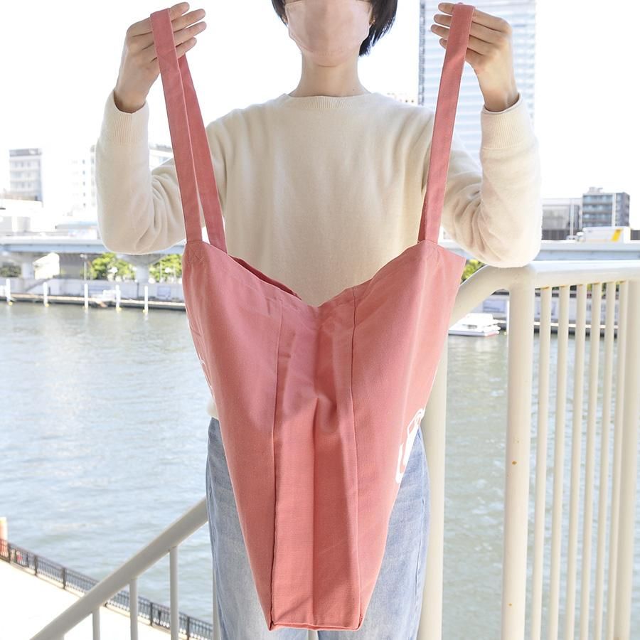 完璧 イヤマ Irma オーガニックコットン ピンク トートバッグ ビジネスバッグ