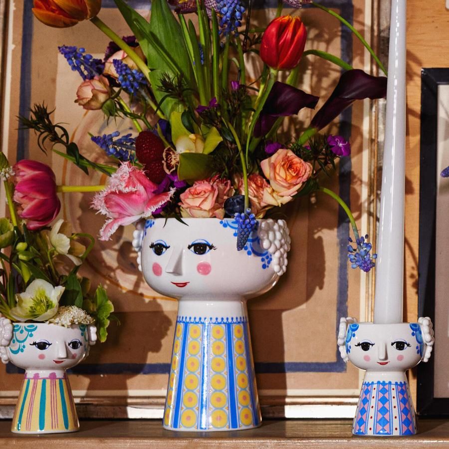 キャンドルホルダー EVA (エヴァ) ライトブルー BJORN WIINBLAD