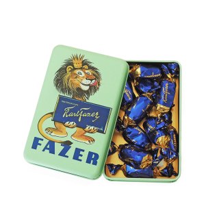 カール・ファッツェル　ミルクチョコレート　ライオン缶（ミントグリーン）　 ( 10粒入り )KARL FAZER
