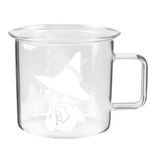 ガラスマグ クリア&ホワイト スノークのおじょうさん/フローレン