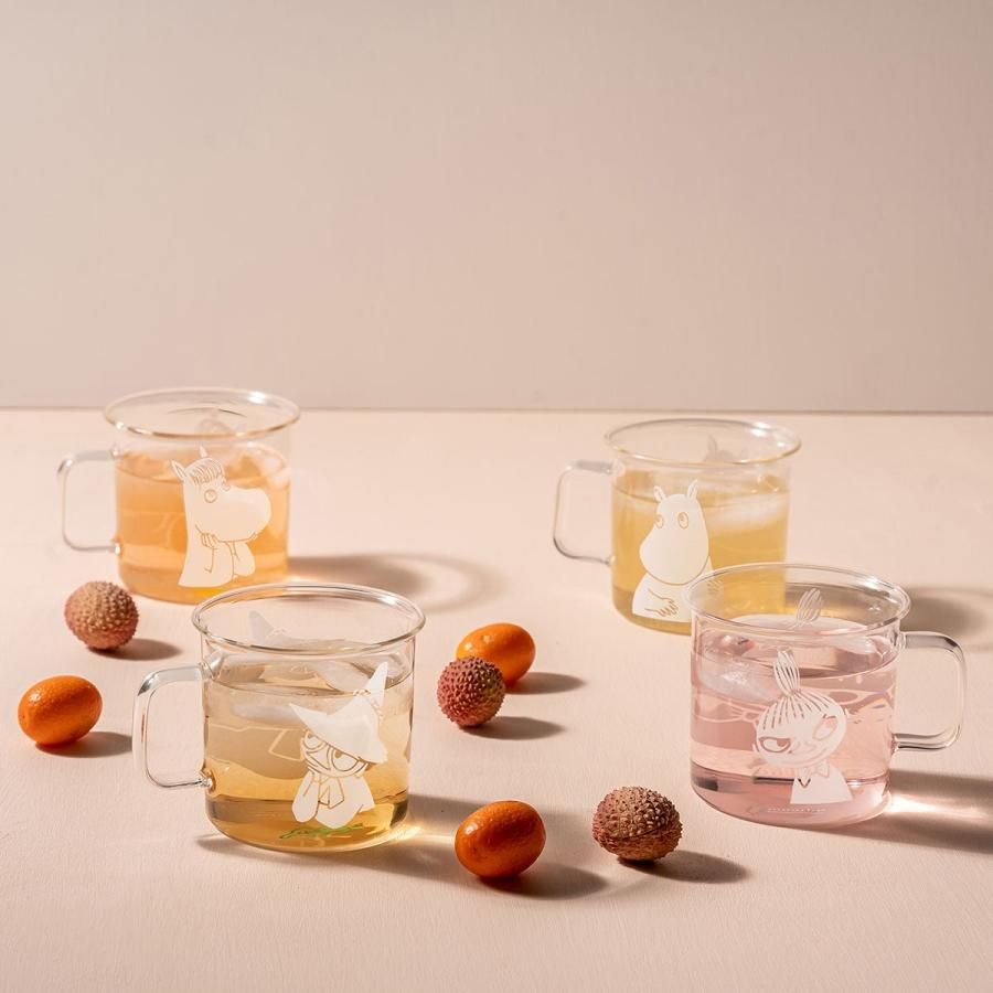 ガラスマグ クリア&ホワイト スノークのおじょうさん/フローレン