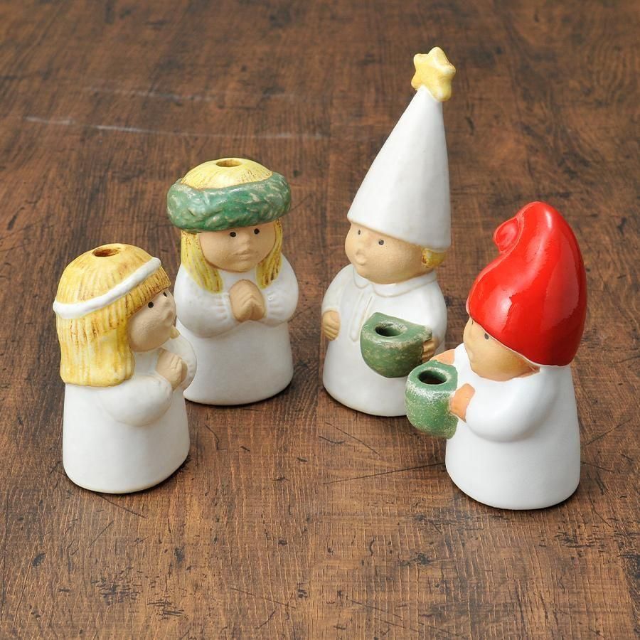 リサラーソン Large Lucia Parade シリーズ トムテ 1990年 ヴィンテージオブジェセット | リサ・ラーソン - 北欧雑貨の