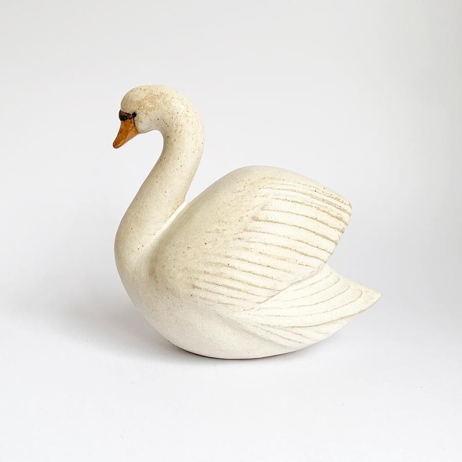 リサラーソン　スワン　白鳥　ヴィンテージ　北欧　WWF 北欧雑貨 ヴィンテージオブジェ | リサ・ラーソン 白鳥 - 北欧雑貨の