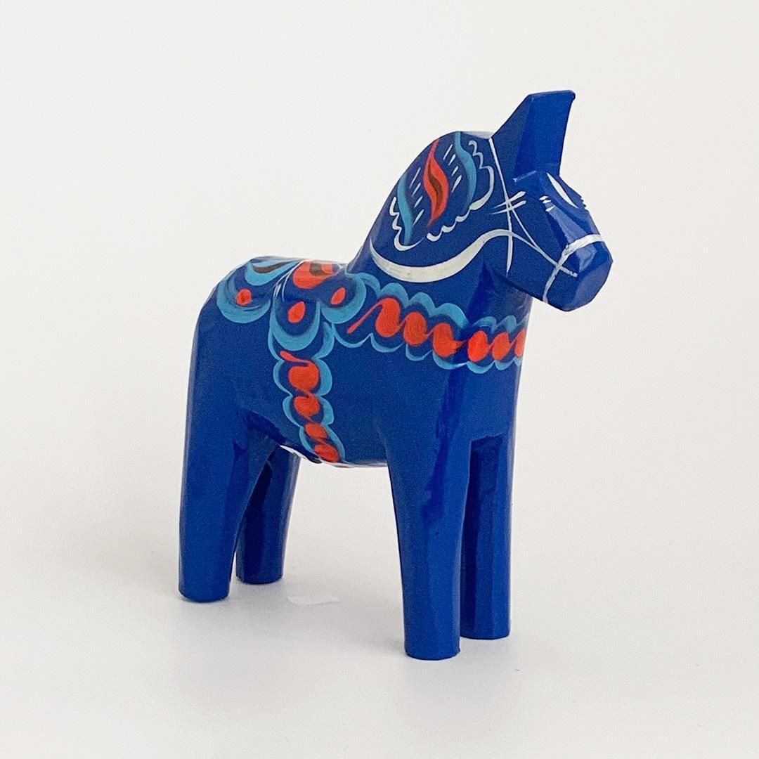 ダーラナホース 13cm | ブルー | Grannas - 北欧雑貨のLiLiCoCo