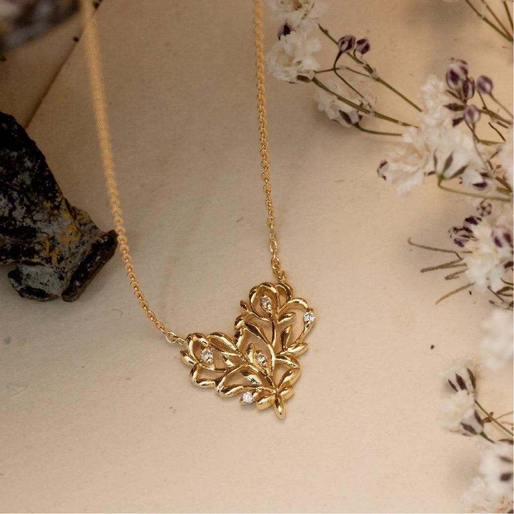 K18ぷっくりミニハートゴールドネックレス　40cm 2859K2506 K18ぷっくりミニハートゴールドネックレス 40cm 2859K2506