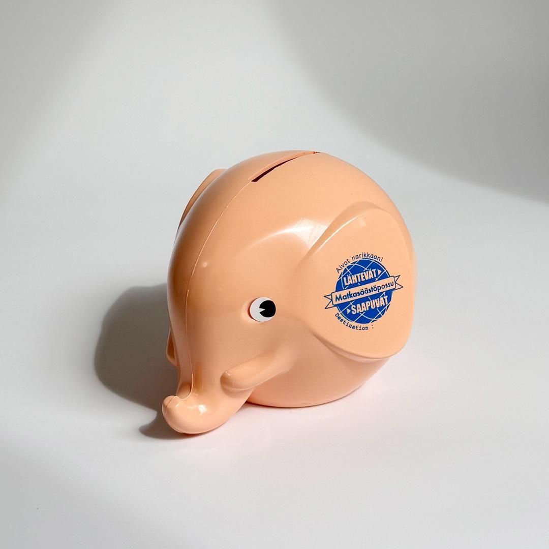 エレファントバンクS | 貯金箱 | 2025年限定ピーチカラー - 北欧雑貨の